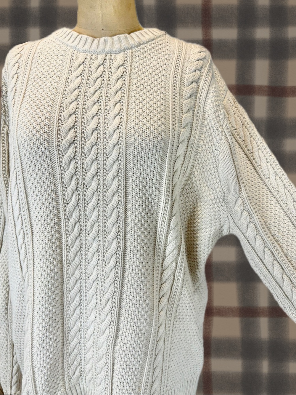 fisherman’s cable knit sweater classic New England coastal cotton nautical yacht